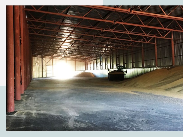 Строительство зернохранилищ в Саянске