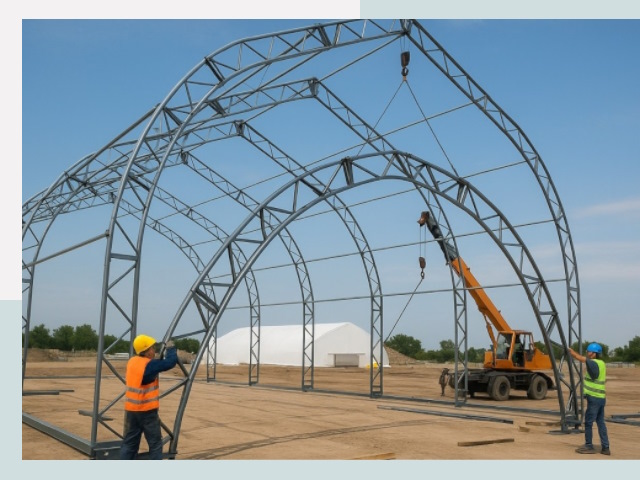 Монтаж ангаров в Саянске от 610 руб. - Надежно и быстро